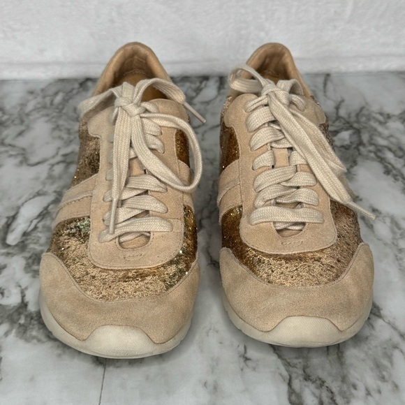 UGG Jaida‎ Glitter Gold Women's Sneakers- Sz 8 - Picture 2 of 10